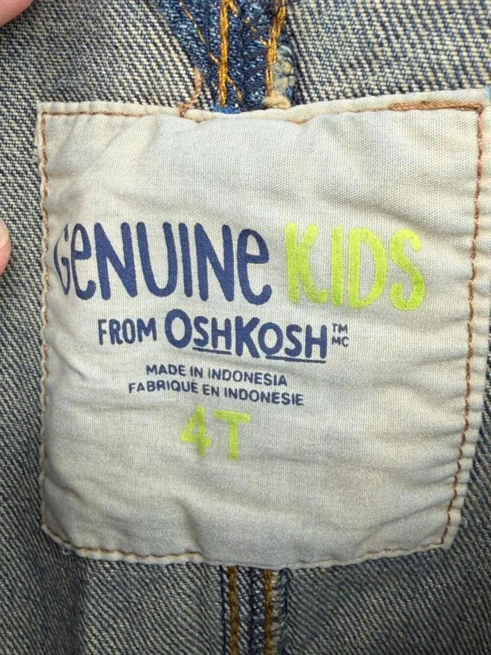 Genuine Kids OshKosh Denim Overalls Toddler Size 4T Blue Jeans Bibs Carpenter